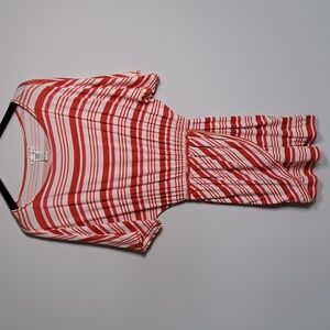 M.S.S.P. Max Studio Specialty Products Rayon Linen Blend Striped Dress Size XS